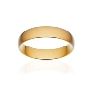Alliance classique demi jonc confort or 750 jaune brossé 5 mm