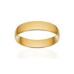 Alliance classique demi jonc confort or 750 jaune poli 5 mm - vue 1