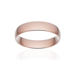 Alliance classique demi jonc confort or 750 rose poli 5 mm - vue 1