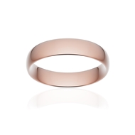 Alliance classique demi jonc confort or 750 rose poli 5 mm
