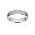 Alliance classique demi jonc confort platine 950 brossé 5 mm - vue 1