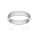 Alliance classique demi jonc confort platine 950 poli 5 mm - vue 1
