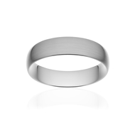 Alliance classique demi jonc confort platine 950 brossé 5,5 mm
