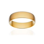Alliance classique demi jonc confort or 375 jaune brossé 6 mm