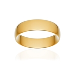 Alliance classique demi jonc confort or 750 jaune poli 6 mm - vue 1