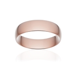 Alliance classique demi jonc confort or 750 rose poli 6 mm - vue 1