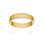 Alliance demi jonc confort or 750 jaune poli 4 mm - vue 1
