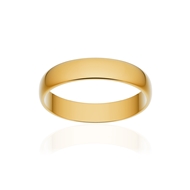 Alliance demi jonc confort or 750 jaune poli 4 mm
