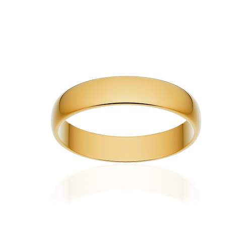 Alliance classique demi jonc or 375 jaune poli 4 mm