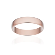 Alliance classique demi jonc or 750 rose brossé 4 mm