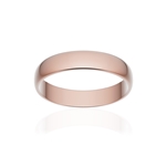 Alliance classique demi jonc or 750 rose poli 4 mm - vue 1