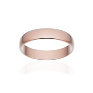 Alliance classique demi jonc or 750 rose poli 4 mm
