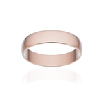Alliance classique demi jonc or 750 rose brossé 4,5 mm - vue 1
