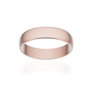 Alliance classique demi jonc or 750 rose brossé 4,5 mm