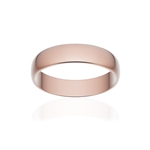 Alliance classique demi jonc or 750 rose poli 4,5 mm - vue 1