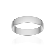 Alliance classique demi jonc platine 950 poli 4,5 mm