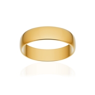 Alliance classique demi jonc or 375 jaune poli 5 mm