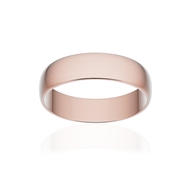 Alliance classique demi jonc or 750 rose brossé 5 mm