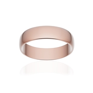Alliance classique demi jonc or 750 rose poli 5 mm