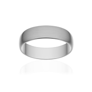Alliance classique demi jonc platine 950 brossé 5 mm
