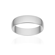 Alliance classique demi jonc platine 950 poli 5 mm