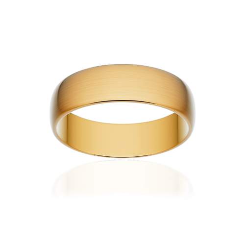 Alliance classique demi jonc or 750 jaune brossé 5,5 mm