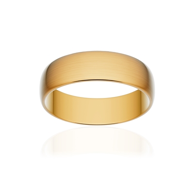 Klassieke halve trouwring in goud 375 geborsteld geel 5,5 mm