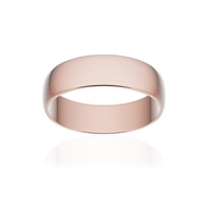 Alliance classique demi jonc or 750 rose brossé 5,5 mm