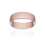Alliance classique demi jonc or 750 rose poli 5,5 mm - vue 1