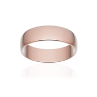 Alliance classique demi jonc or 750 rose poli 5,5 mm