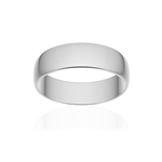 Alliance classique demi jonc platine 950 poli 5,5 mm - vue 1