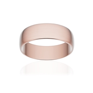Alliance classique demi jonc or 750 rose brossé 6 mm