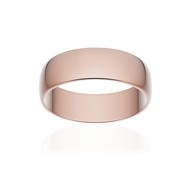 Alliance classique demi jonc or 750 rose poli 6 mm