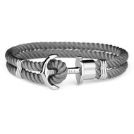 Bracelet Paul Hewitt acier nylon gris 20 cm