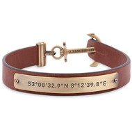 Bracelet Paul Hewitt homme cuir marron acier