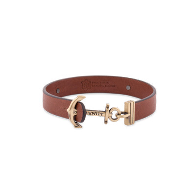 Bracelet Paul Hewitt homme cuir marron acier - vue V2