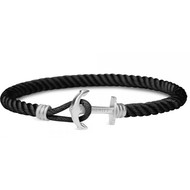 Bracelet Paul Hewitt mixte nylon noir acier
