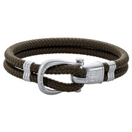 Bracelet Paul Hewitt acier chromé nylon 21 cm