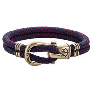 Bracelet Paul Hewitt nylon et acier doré 19 cm