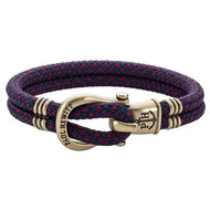 Bracelet Paul Hewitt nylon acier doré 21 cm