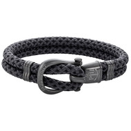 Bracelet Paul Hewitt acier nylon gris 21 cm
