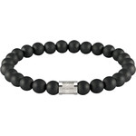 Bracelet Boss onyx noir acier 19 cm - vue 1