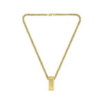 Collier homme  Boss acier doré jaune 56 cm - vue 1