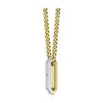 Collier homme  Boss acier doré jaune 56 cm - vue D2