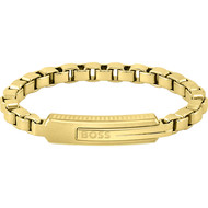 Bracelet homme Boss acier doré jaune 19 cm