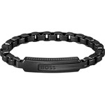 Bracelet homme Boss acier noir 17,5 cm - vue 1