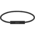 Bracelet homme Boss acier noir 19,5 cm - vue 1