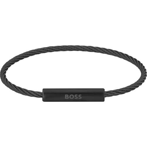 Bracelet homme Boss acier noir 19,5 cm