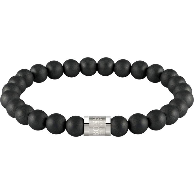 Bracelet Boss onyx noir acier 17,5 m - vue 1