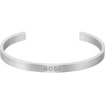 Bracelet rigide ouvrant Boss acier - vue 1